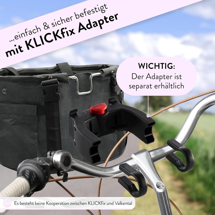 Фаркоподібний кошик для собак Valkental KLICKfix | Зручний для покупок | Стабільний та безпечний | З підстилкою та кишенями | Панорамне вікно