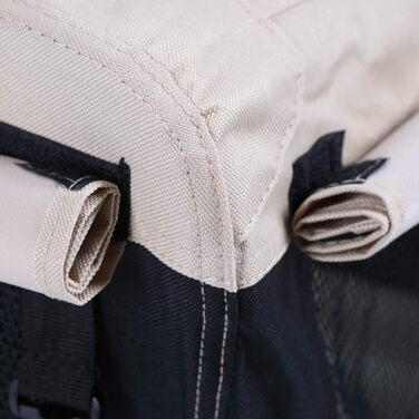 Складана переносна переносна коробка для собак Pocky, розмір S, бежево-чорна, 49x34x34 см, нейлон 600D, міцна