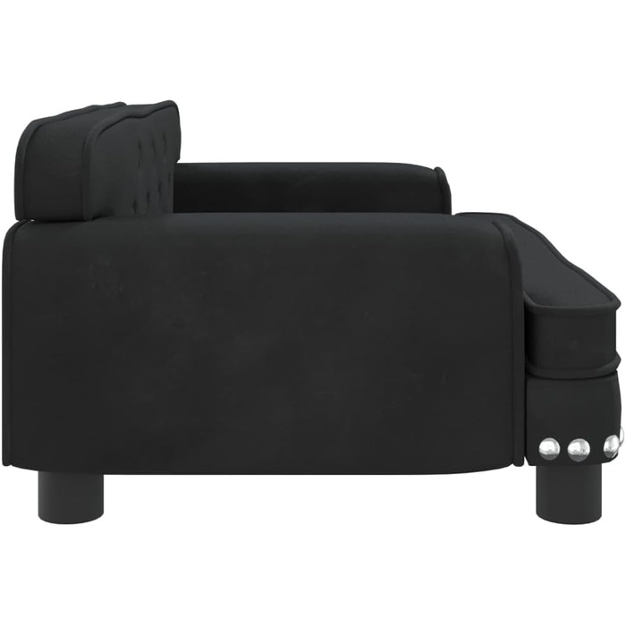 Крісло-ліжко для собак та котів, чорний велюр, 70x45x30 см