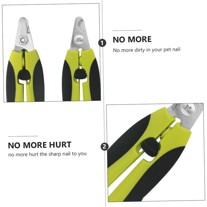 Професійний кусачки для обрізання кігтів собак та котів: безпечний, ергономічний, з нержавіючої сталі (2 шт.)