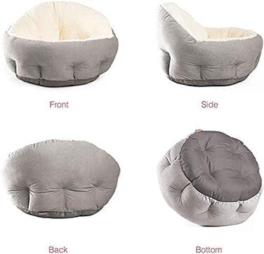 Крісло-ліжко для собак: зручне ліжко-гніздечко з високим бортом, сірого кольору, знімний та пральний чохол