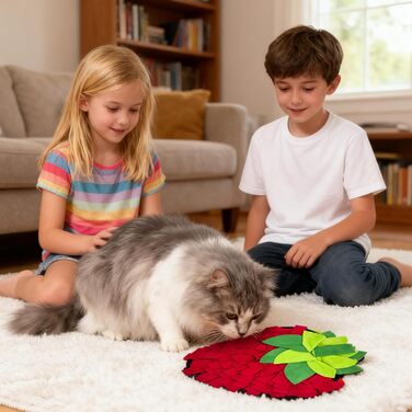 Килимок для собак середнього розміру, 45 x 35 см - інтерактивна іграшка-головоломка для собак, стимуляція розумової діяльності