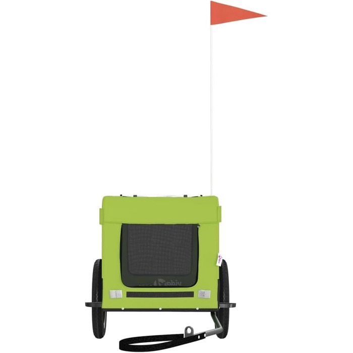 Причіп для велосипеда для собак, зелений та чорний, Oxford-Gewebe та залізо, LH31939