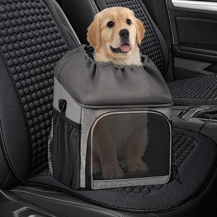 Корзина для собак на велосипеді - дихаючий переносник, знімний мішок | Преміум легка та портативна переноска для домашніх тварин, міцний органайзер для їжі на кермо - для кемпінгу