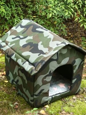 Кіт Будинок для Зовні, Зимостійкий, Водонепроникний, для Вуличних Кішок, 38x35x40см, Камуфляж