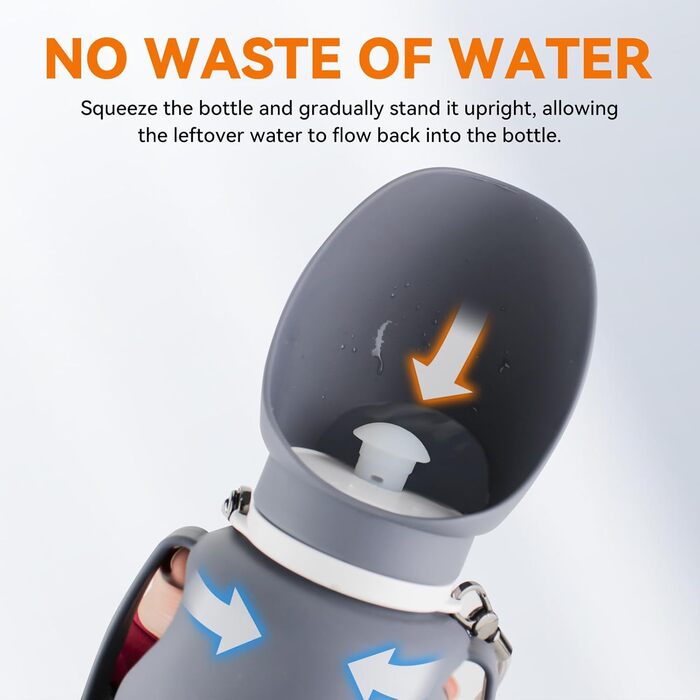 Поїлка для собак Billionchains, 765.4 г, велика ємність, портативна, для подорожей та активного відпочинку