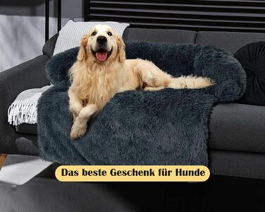 М'яке ліжко для собак, плюшеве, з неслизьким покриттям, знімний, пральний, для маленьких та середніх собак, ліжко-софа для тварин, сіре, 60 x 55 x 10 см