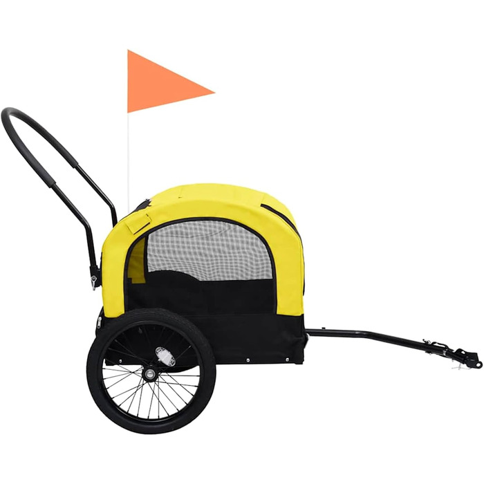 Трейлер для собак Tidyard 2-в-1: велосипедний та коляска, з амортизацією та поворотними колесами, водовідштовхувальне полотно Oxford, 63.5 x 143 x 103 см