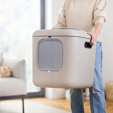 Закритий лоток Rotho XL білий/бежевий, 61,4 см x 49,9 см x 57,6 см