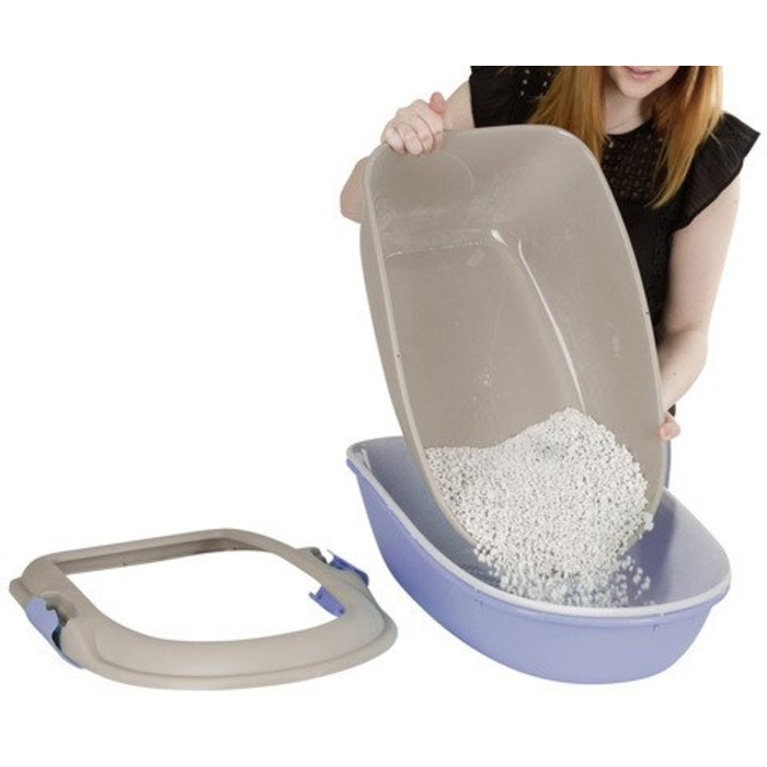 Туалет для котів Stefanplast Furba Maxi з сіткою та двома лотками, високий борт
