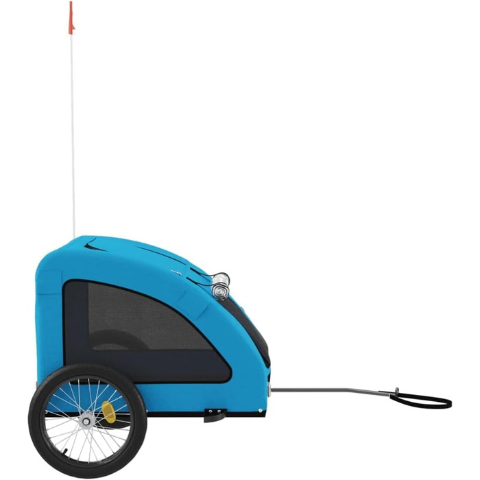 Причіп для велосипеда для собак та котів, блакитний, Oxford-Gewebe та метал