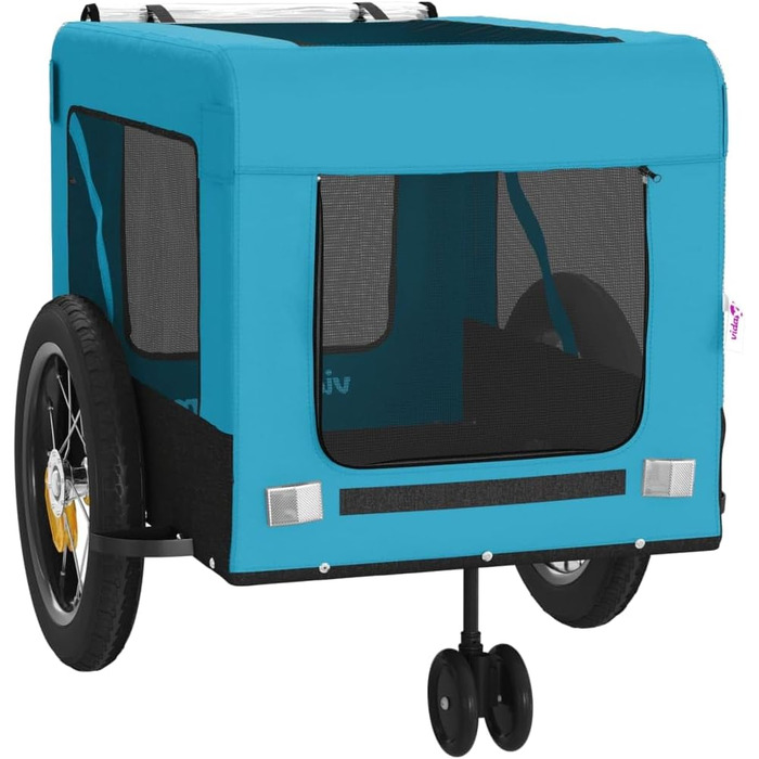 Причіп для велосипеда Gecheer: вантажний, для собак, з тканини Oxford, блакитний (135 x 68,5 x 73,5 см)