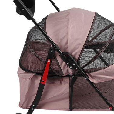 Дитяча коляска для тварин Yctze з 4 колесами, складана, з сітчастою тканиною, зручна для собак та котів, з тримачем для напоїв та універсальними колесами, ідеальна для маленьких та середніх тварин