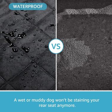 Гамма для собак Lassie 4-в-1, 100% водонепроникна, для заднього сидіння з сіткою, захист заднього сидіння для авто, SUV, вантажівок, чорна