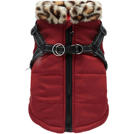 Зимова куртка для собак, світловідбиваючий нашийник-жилет для собак, 28 x 25 x 3 см, одяг для домашніх тварин з світловідбиваючими смугами для малих, середніх собак XL