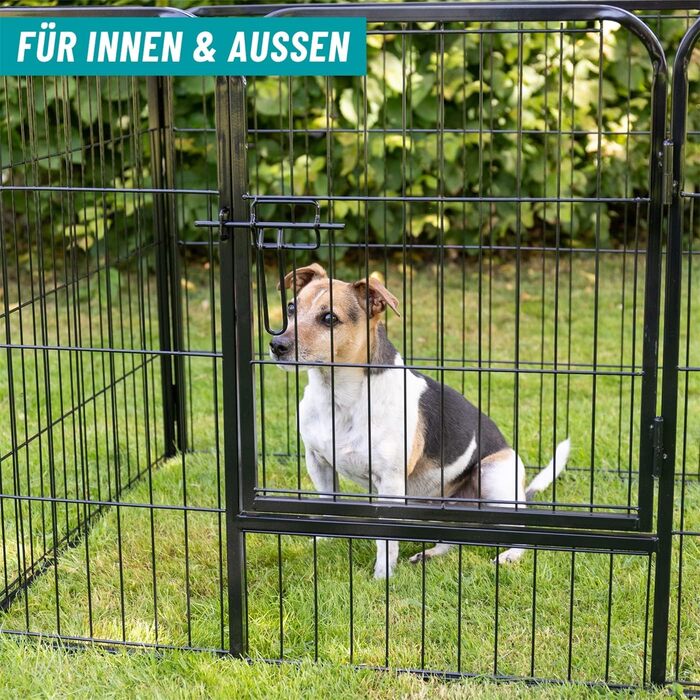 VOSS.PET Вольєр для цуценят XXL з ванною, огорожа для тварин, вольєр для дрібних тварин 108x73x70 см