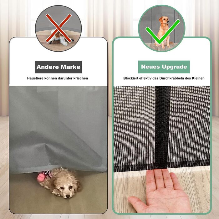 Захист для сходів з замком, висувний захист для дітей та собак, 150 см ширина, 83 см висота, автоматична засувка, чорний (140 см, без свердління)