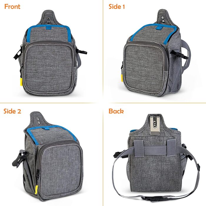 Сумка для ласощів для собак ALLSOPETS з інтегрованим диспенсером для відходів та декількома кишенями, біла