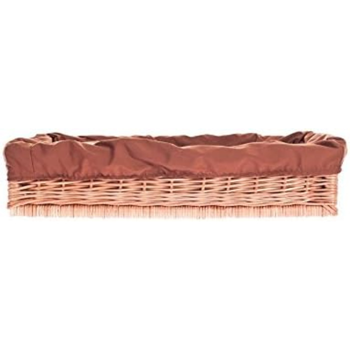 Корзина для собак та котів з ротангу, лежанка, гніздо, 60x50x18 см (натуральний колір)