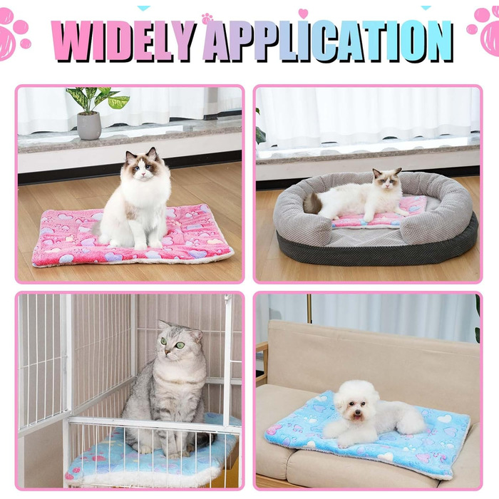 М'яке ліжко-матрац для собак та котів MICOOYO - килимок з флісу, 61x41 см, рожевий