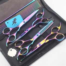 Набір професійних ножиць для грумінгу собак, 6 дюймів, нержавіюча сталь, для довгої та короткої шерсті