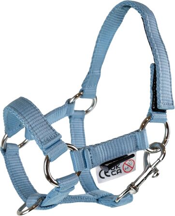 Набір аксесуарів для хобі-коня RL24 (6 предметів): вуздечка зі шнуром, ковдра та накидка від мух світло-бежевого кольору, трензель чорного кольору, багатокольоровий транспортний мішечок для коня на палиці.