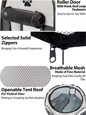 Клітка-забіг для цуценят SAN LIKE 73x73x43 см, портативна клітка для собак, котів, кроликів, для дому та вулиці