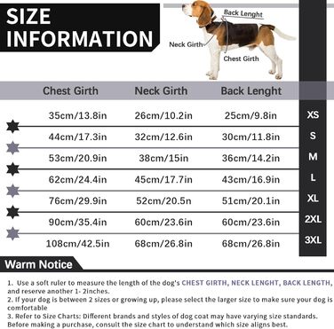 Водонепроникний теплий зимовий одяг для собак - куртка з отвором для шлейки, з відбиваючими смугами, для малих, середніх та великих собак, колір: сірий камуфляж, розмір: S