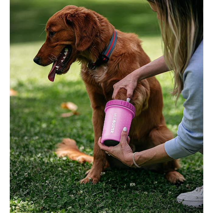 Dexas MudBuster: портативний очищувач лап для собак, розмір M, фуксія