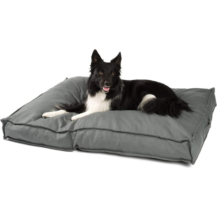 Преміум подушка для собак JAMAXX - ортопедична, з пінополіуретановими гранулами, знімний водонепроникний чохол, сірий колір. Розміри: S (65x50 см), L (90x70x15 см)