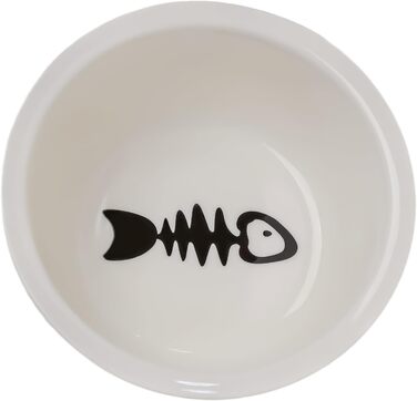 Миска для котів та дрібних тварин HAOTOP, керамічна, біла, 9,9 x 4,6 см