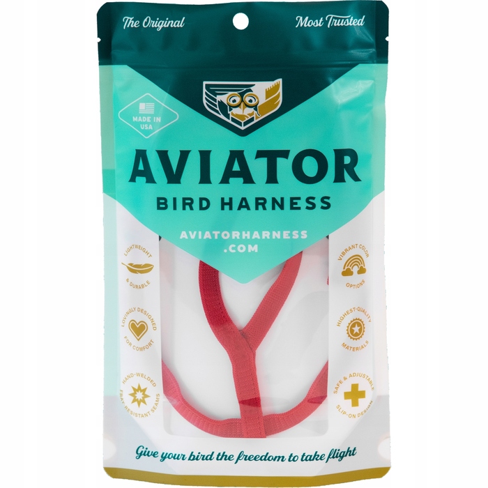 Шлейка для папуг Aviator XS, червона
