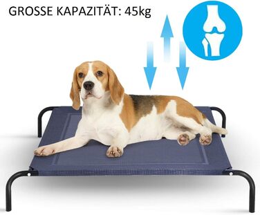 Металеве ліжко для собак COSTWAY, садове лежаче місце для домашніх тварин, вуличне ліжко для собак і котів, витримує до 50 кг, 110x80x18 см