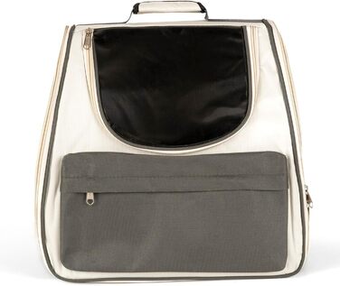 Рюкзак для тварин Petsona: переноска для кота та собаки, сірий, 37 × 34 × 25 см