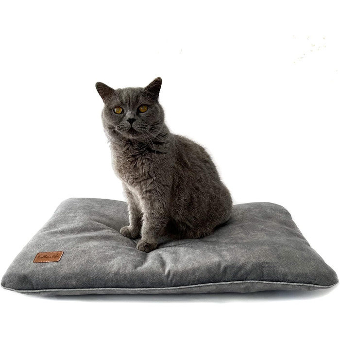 Міцне собаче ліжко з велюру. Зручне ліжко для домашніх тварин. Крісло-ліжко для собак. Собаче ліжко з велюру (60x40 см, сірий)
