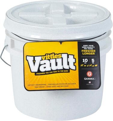 Контейнер для зберігання корму для собак Gamma2 Vittles Vault, 4,5 кг, білий, мінімалістичний, герметичний, захист від комах