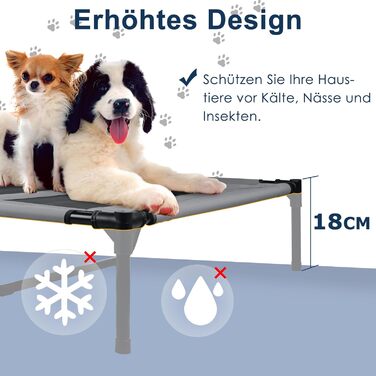 Лежанка для собак з балдахіном, велика, 92 x 76 x 92 см. Водонепроникна, з дихаючим мереживним полотном. Підходить для кемпінгу та пляжу.