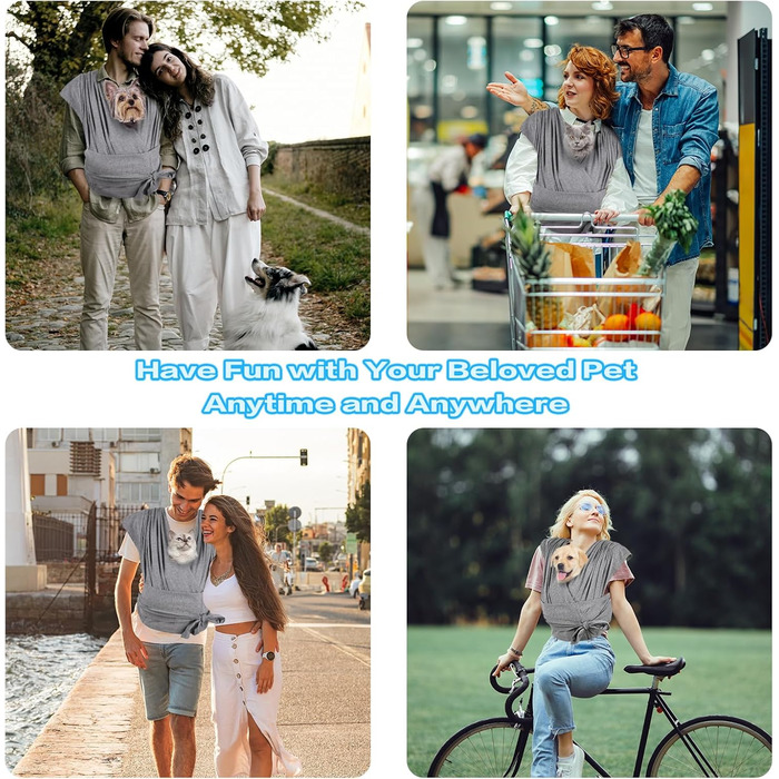 Сумка-переноска для собак, рюкзак для собак маленьких порід, сірий, 0-6,8 кг