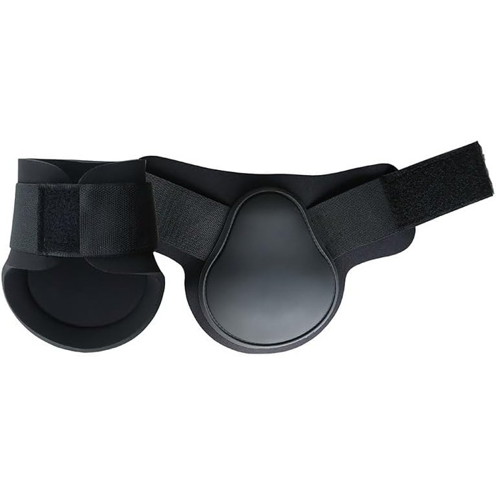 Гетри для коней Merauno® 4 шт. Захисні гетри для передніх та задніх ніг з жорсткою вставкою та ланцюговим закриттям. Підходять для жінок та чоловіків. Міцні PU чоботи для кінців сухожиль, класичні (будівельні). Розмір L, чорний.