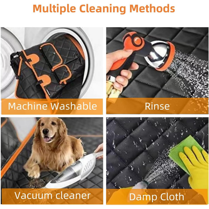 Захисний чохол на сидіння автомобіля для собак, універсальний, водовідштовхувальний, з кріпленнями для ременів безпеки, чорний, для позашляховиків, авто, вантажівок, гамак для собак