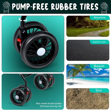 Дитяча коляска для тварин Cukoekim: для собак та котів, з балдахіном та подвійними гальмами