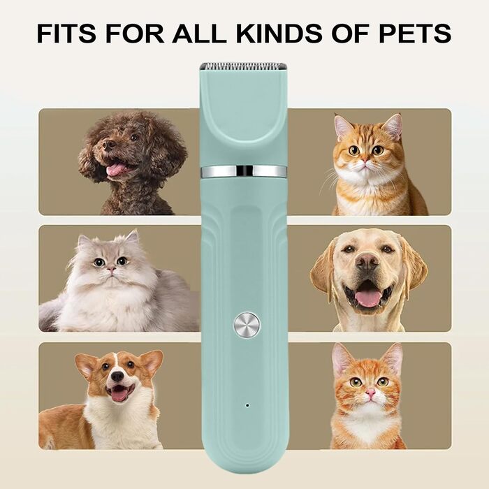 Набір для грумінгу собак 4-в-1 | Ножиці для догляду за шерстю собак, котів, цуценят. Білий (зелений)