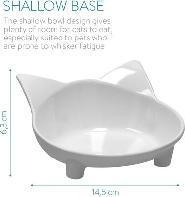 Набір мисок для котів Navaris (3 шт.) - антиковзаючі, 210 мл, для води та корму, миється в посудомийній машині