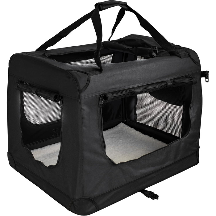 Складана переносна сумка-бокс для собак та котів Petigi (Чорний, L 70x52x51 см)