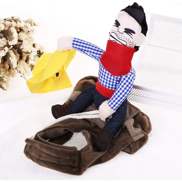 Костюм ковбоя для собак iSMARTEN, костюм лицаря з капелюхом, костюм для домашніх тварин на Хелловін, розмір M