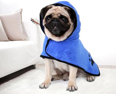 Піжама для котів та собак: вбираюче полотно, швидко сохне, синій L