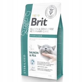 Беззерновий ветеринарний корм для стерилізованих котів BRIT Veterinary Care з лососем та горохом, сухий, 5 кг
