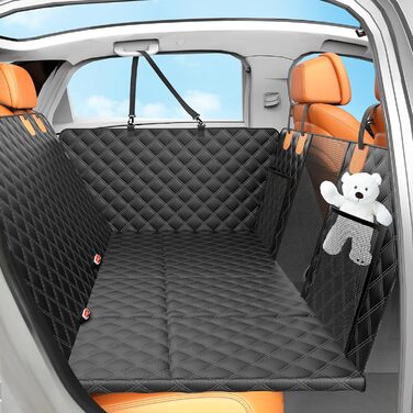 Подовжувач для заднього сидіння автомобіля для собак з твердим дном, великий простір, водонепроникний чохол для автосидіння для собак, витримує 180 кг, стійка неслизька гамак для заднього сидіння автомобіля/SUV для домашніх тварин