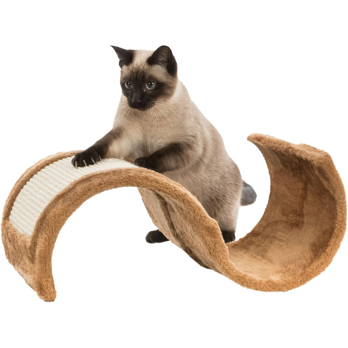 Кігтеточка хвиляста Trixie 43260, 29×18×50 см, коричнева/натуральна для котів