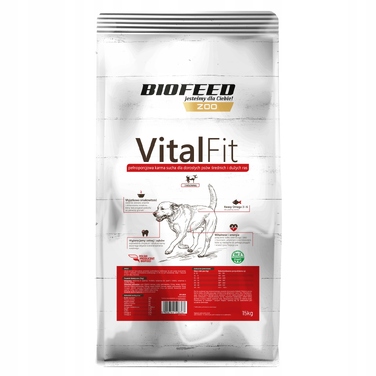 Корм для дорослих собак VitalFit з яловичиною, 15 кг